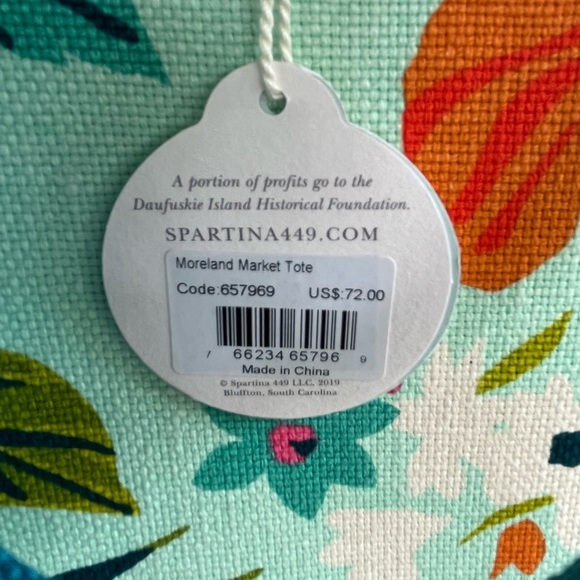 SPARTINA 449 MORELAND MARKET TOTE & COSMETIC BAG SET NEW W/ TAGS - Picture 10 of 15